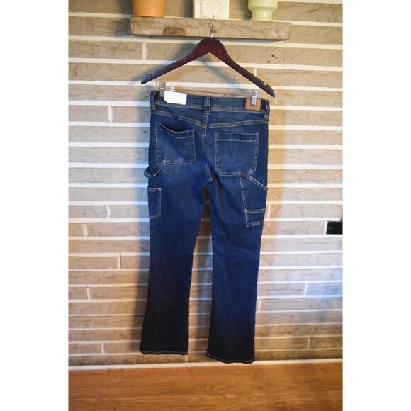 American Eagle Jeans 8 Tall Blue Denim Pants Kick Boot Carpenter Hammer Loop NWT - Picture 2 of 12